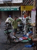Die ersten Kunden auf dem Markt. Insbesondere die noch zappelnden Fische sind begehrt!